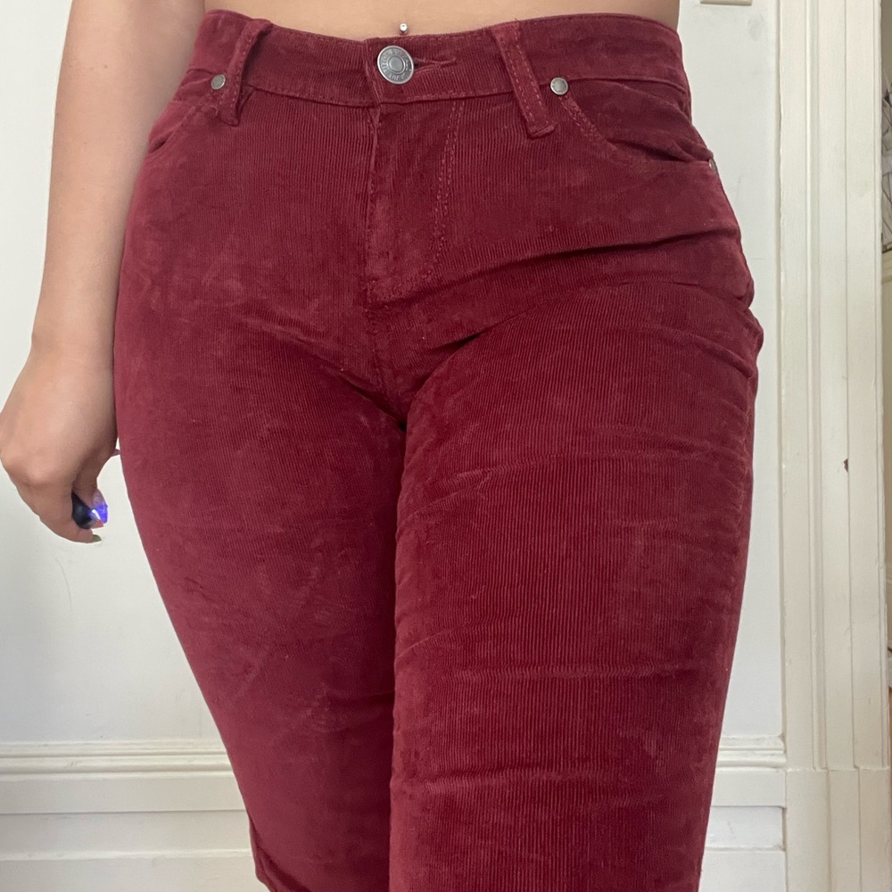 Burgundy corduroy jeans